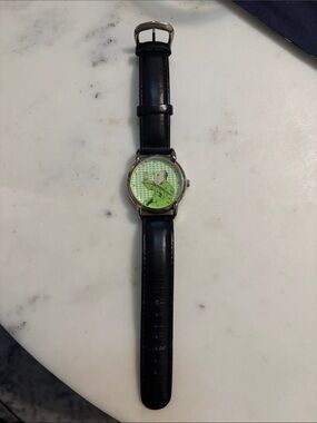 Shanghai Tang Waving Mao Watch green w/ black leather, RARE, with box and bag